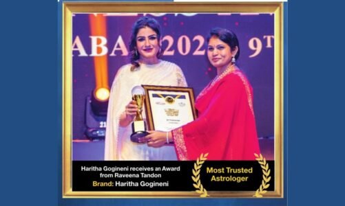 Hyderabad Astrologer Haritha Gogineni Honored as “Most Trusted Astrologer” at Times Business Awards 2023