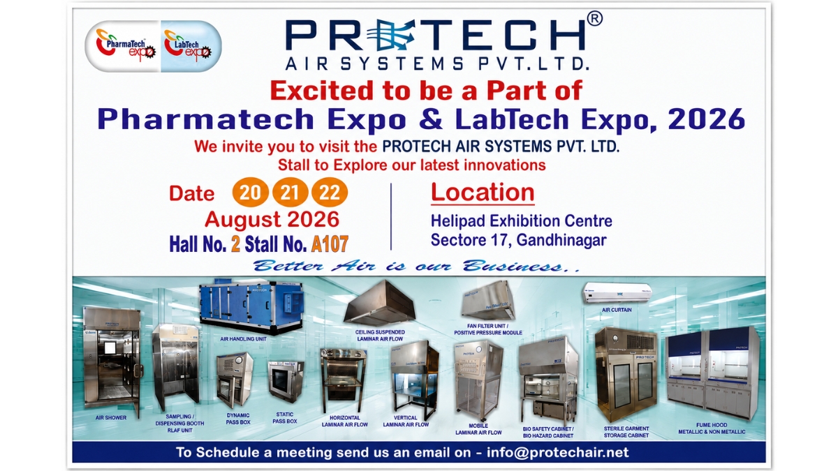 Protech Air Systems exhibiting at PharmaTech Expo and LabTech Expo 2026 in Gandhinagar