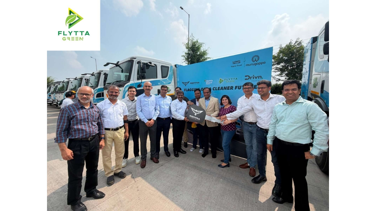 FLYTTA GREEN Introduces Heavy-Duty Electric Trucks for Dalmia Cement in Partnership with Drivn